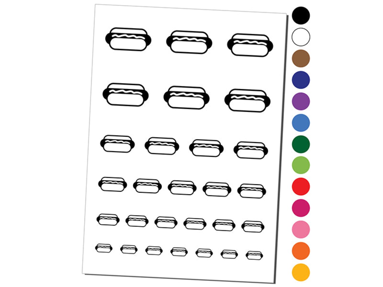 Yummy Hot Dog Temporary Tattoo Water Resistant Fake Body Art Set Collection